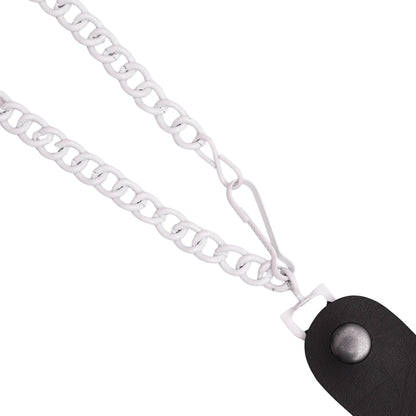 Chrome Silver Heavy-Duty Wallet Chain with Snap-On Belt Loop - 13 Inch
