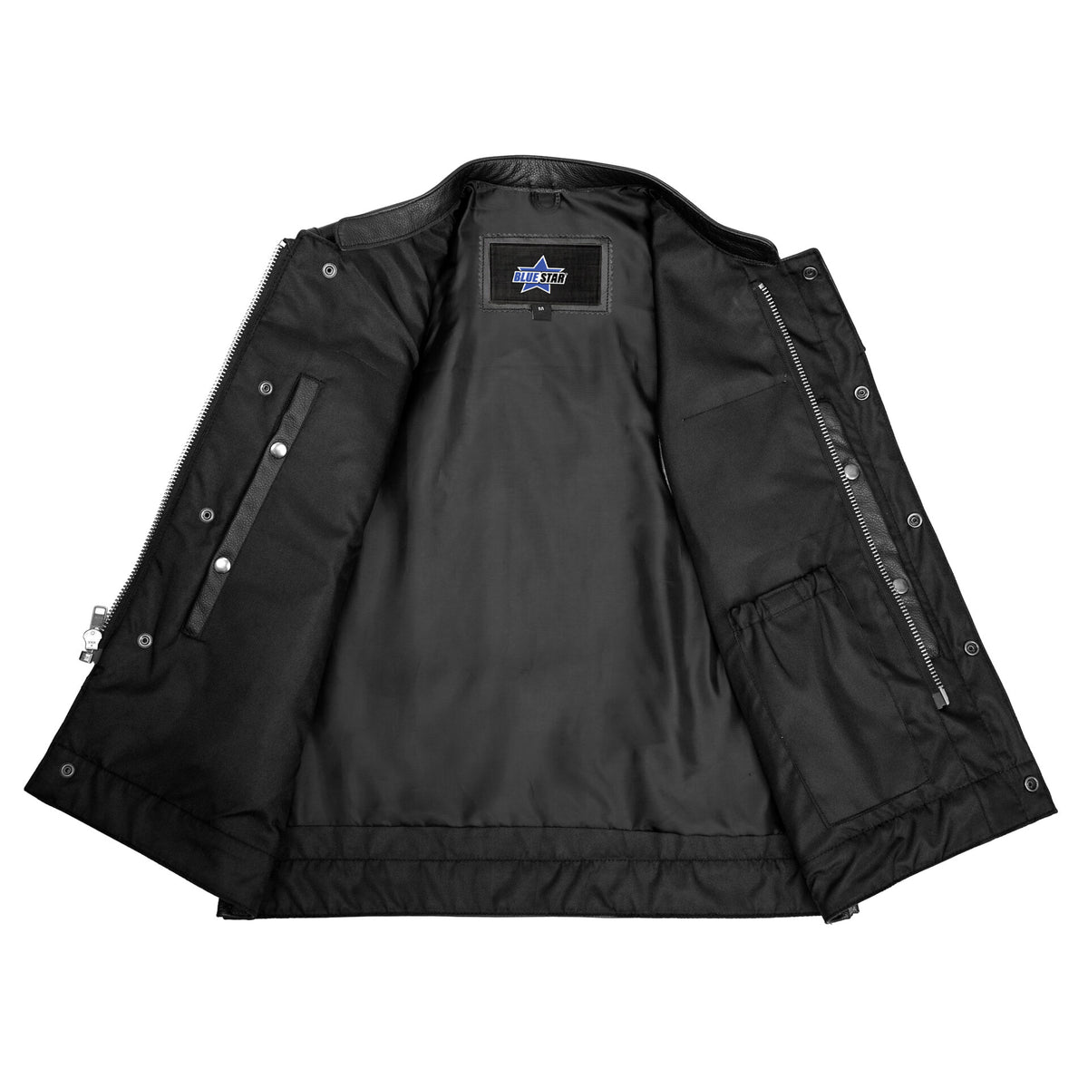 BSM1572 Concealed Snap Closure, Scoop Collar & Hidden Zipper