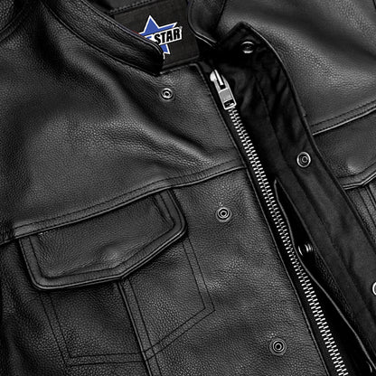 BSM1572 Concealed Snap Closure, Scoop Collar & Hidden Zipper