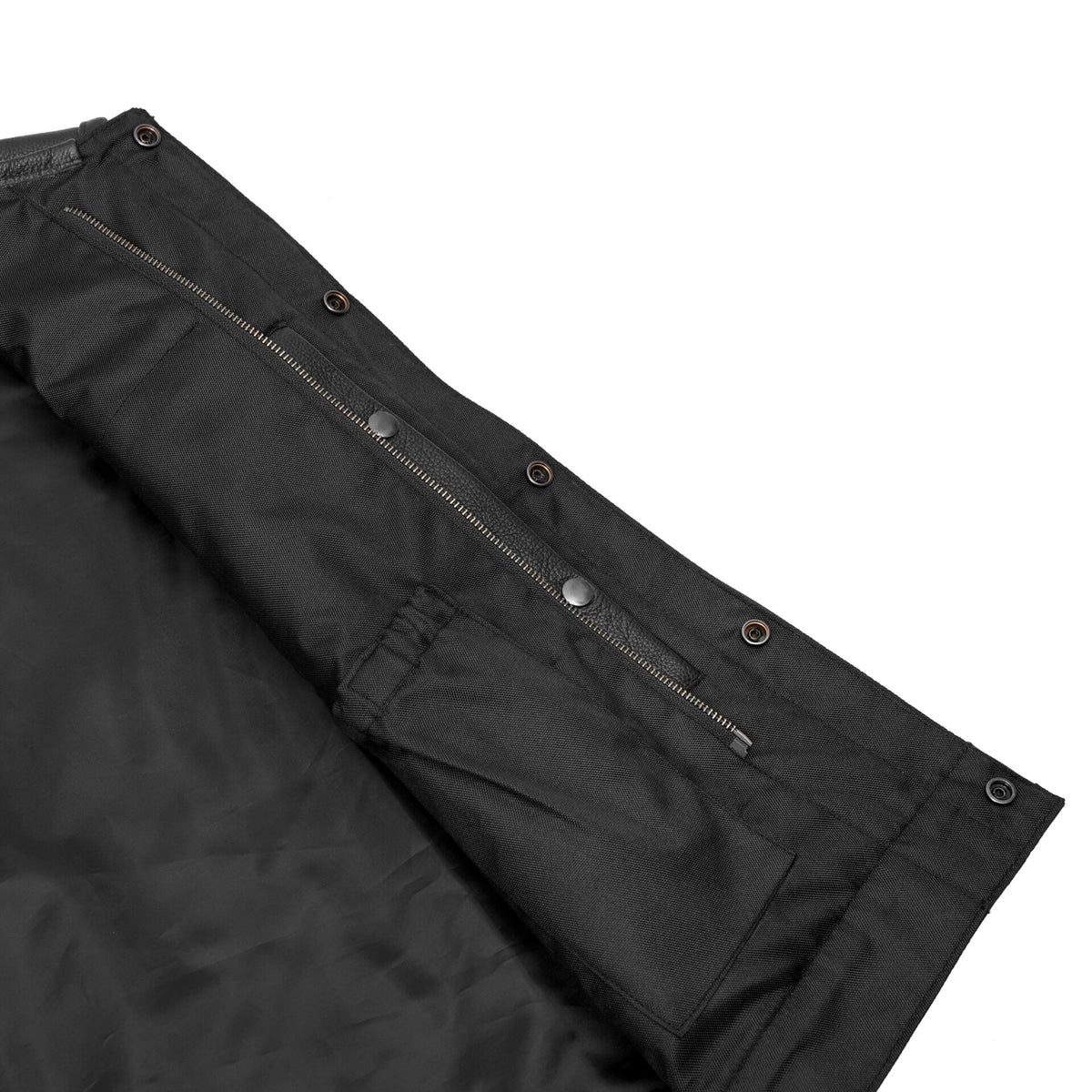 BSM1573 Concealed Snap Closure, Without Collar & Hidden Zipper