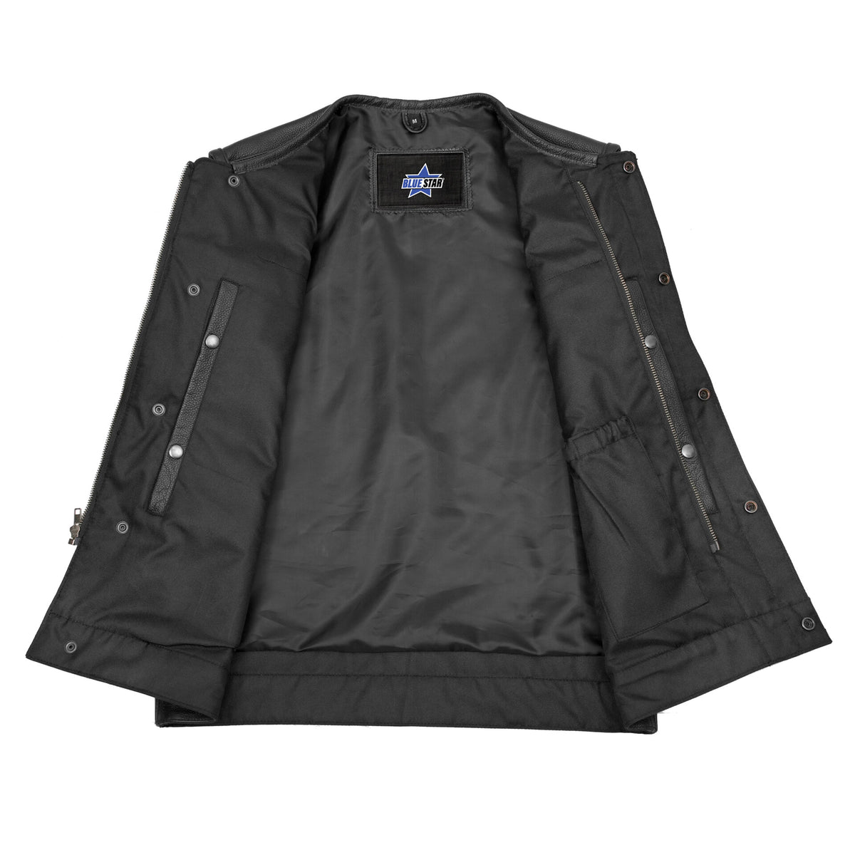 BSM1573 Concealed Snap Closure, Without Collar & Hidden Zipper