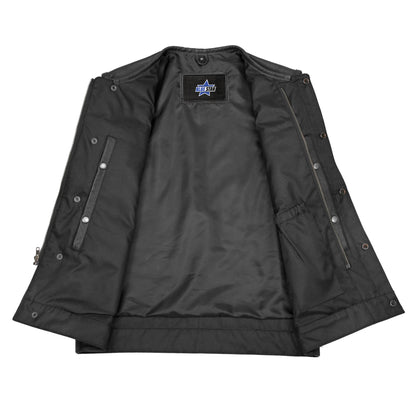 BSM1573 Concealed Snap Closure, Without Collar & Hidden Zipper