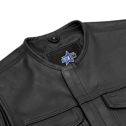 BSM1573 Concealed Snap Closure, Without Collar & Hidden Zipper