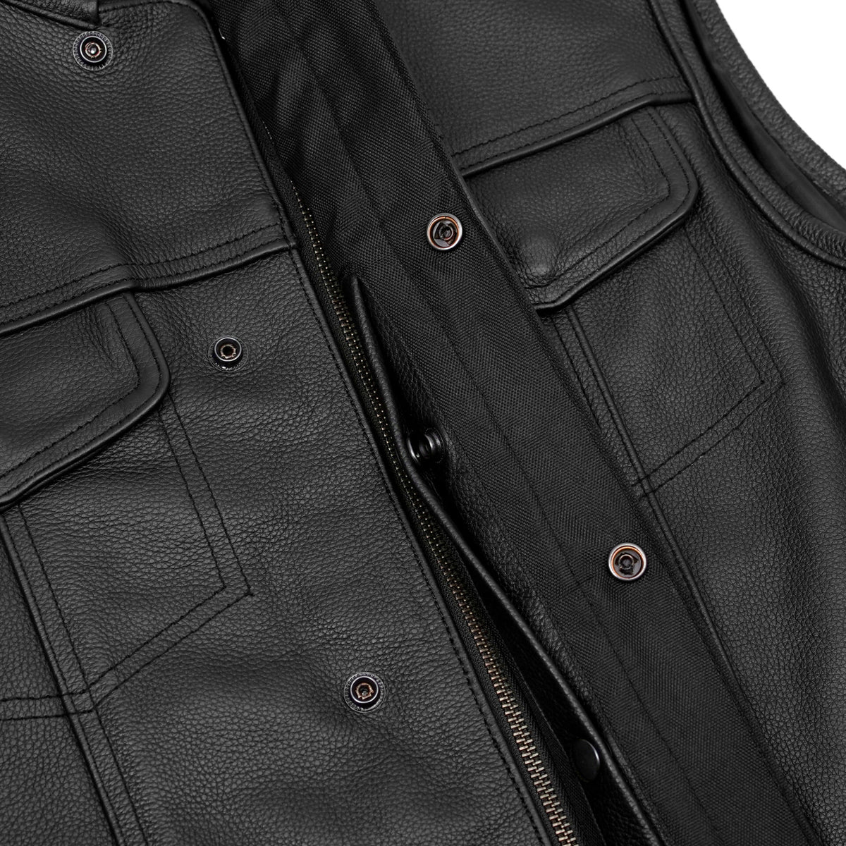BSM1573 Concealed Snap Closure, Without Collar & Hidden Zipper