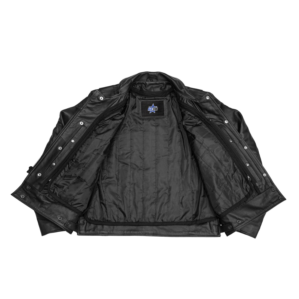 BSM4647 Blackhawk Men’s Leather Motorcycle Jacket