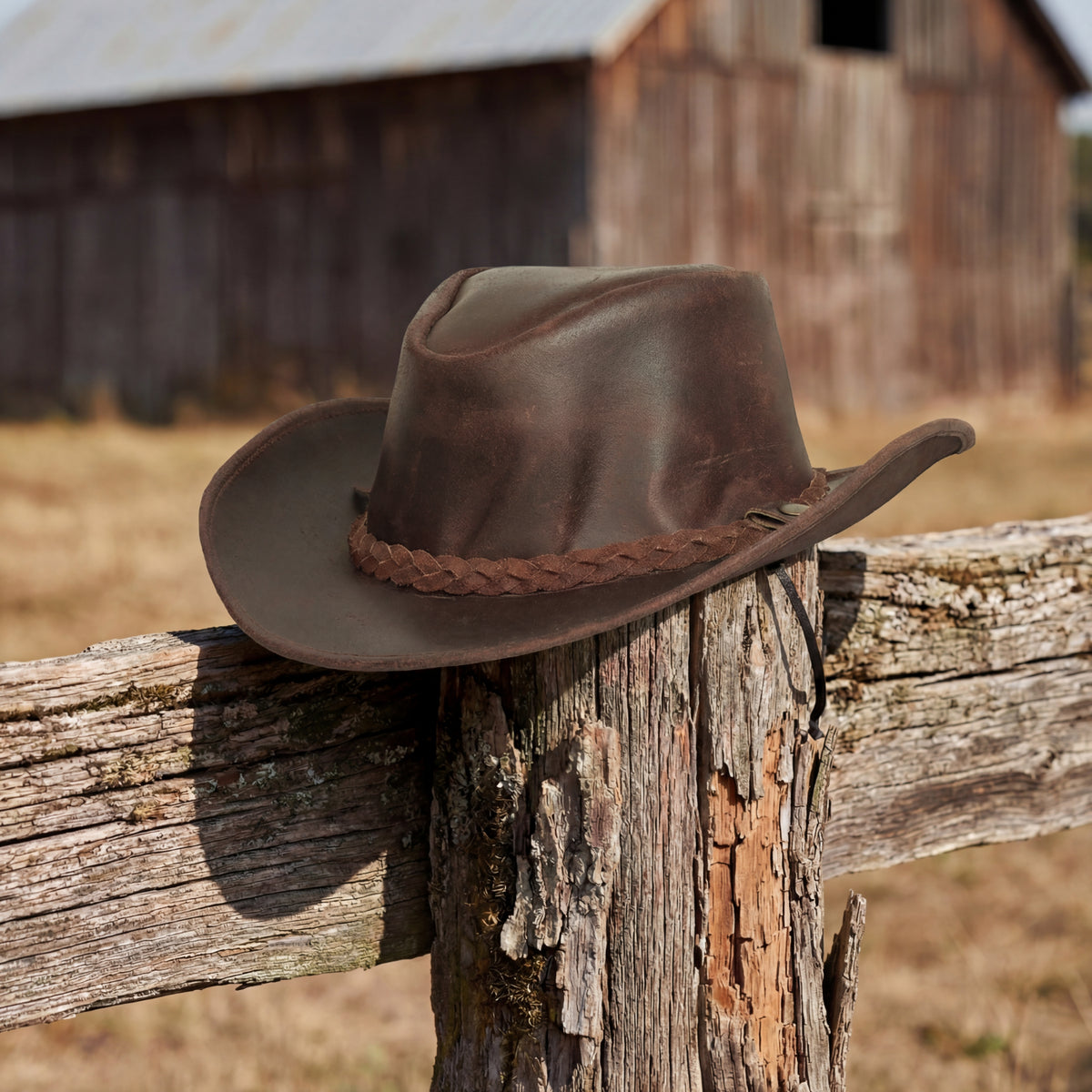 BSM4686 Outlaw Fedora - Men’s Leather Hat