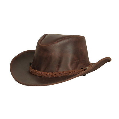 BSM4686 Outlaw Fedora - Men’s Leather Hat