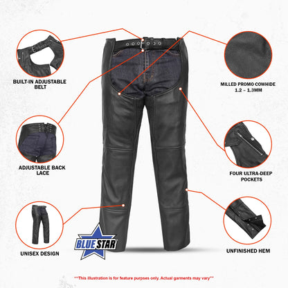 BSM3110 Unisex Double Deep Pocket Thermal Lined Chaps