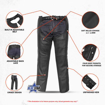 BSM3102 Unisex Double Deep Pocket Thermal Lined Chaps