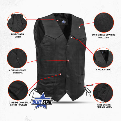 BSM1518 Men's Side Lace Economy Vest