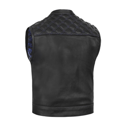 BSM00127 Odin Grim Men's Motorcycle Leather Vest