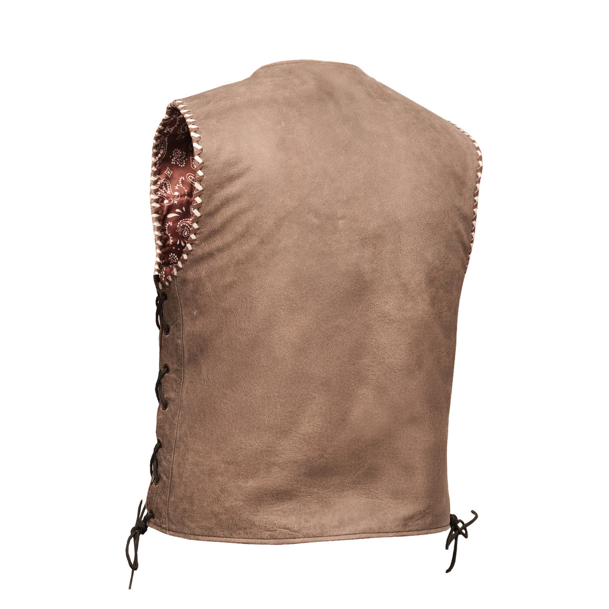 BSM5014 Sandstone Men’s Leather Vest