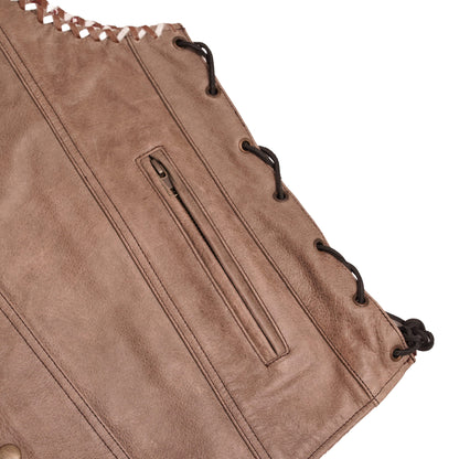 BSM5014 Sandstone Men’s Leather Vest