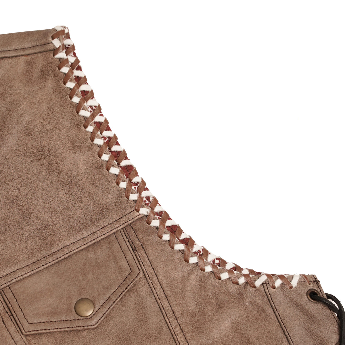 BSM5014 Sandstone Men’s Leather Vest