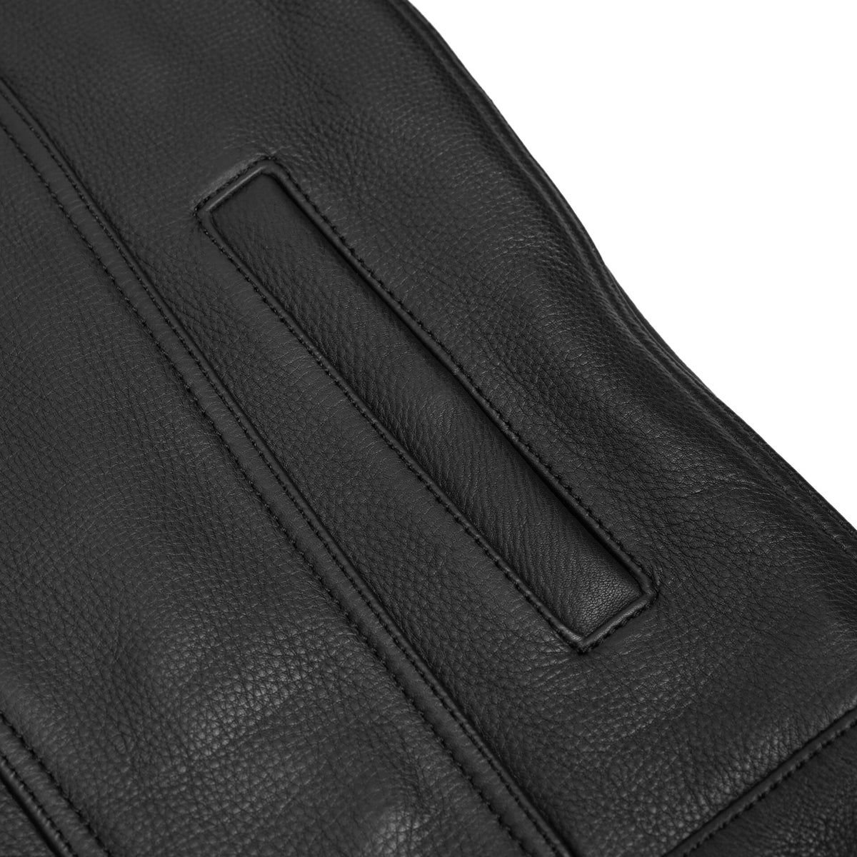 BSM5048 Lucent Noir Men's Leather Vest