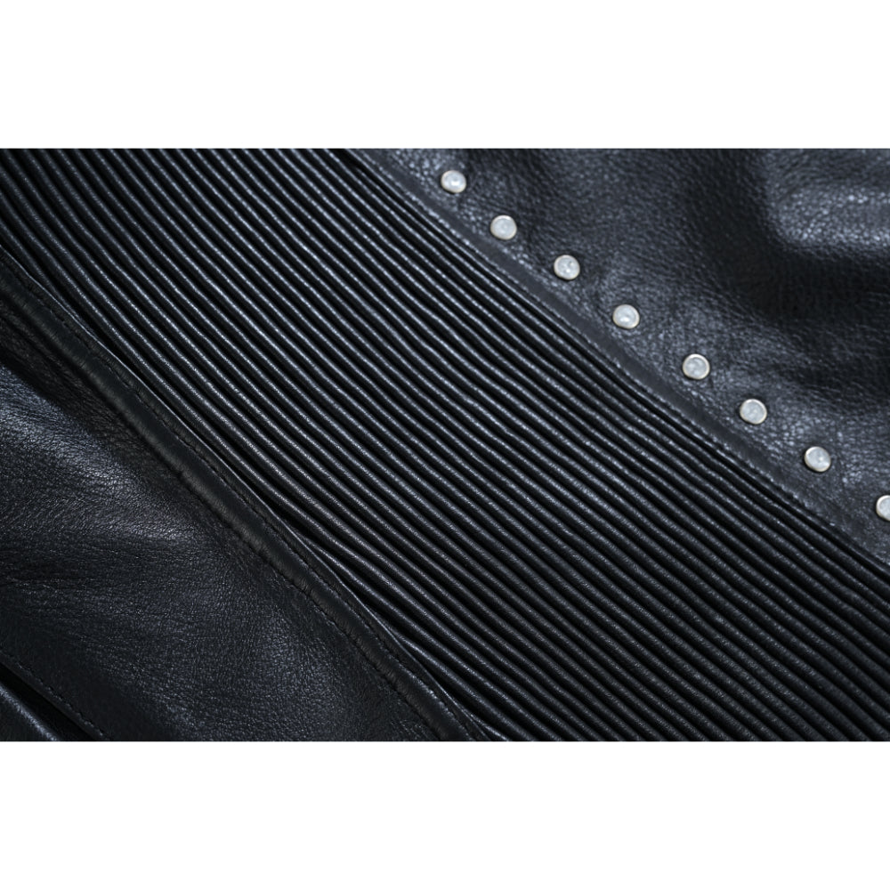 BSM4607 Women’s Studded Leather Motorcycle Vest