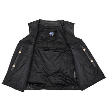 BSM4607 Women’s Studded Leather Motorcycle Vest
