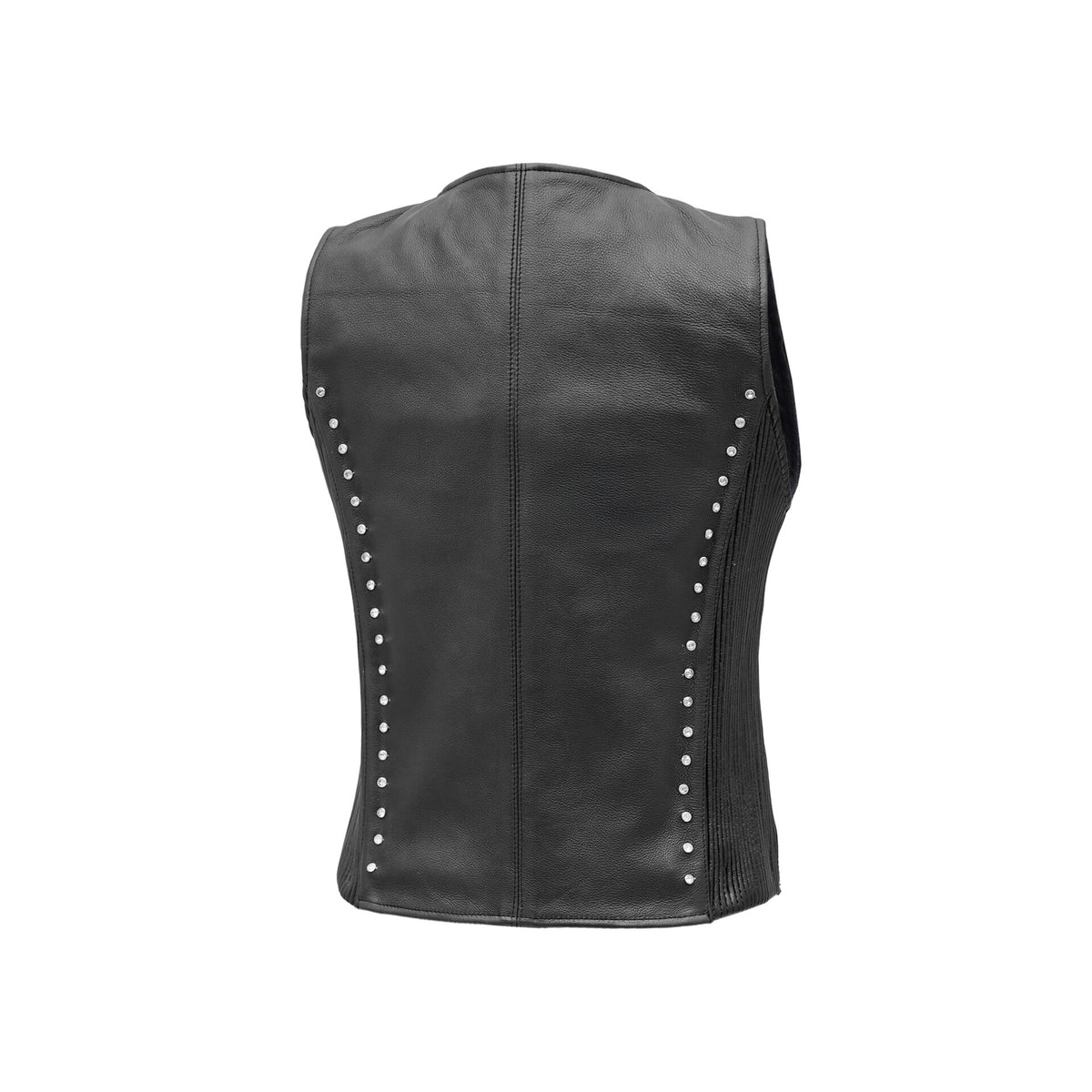 BSM4607 Women’s Studded Leather Motorcycle Vest