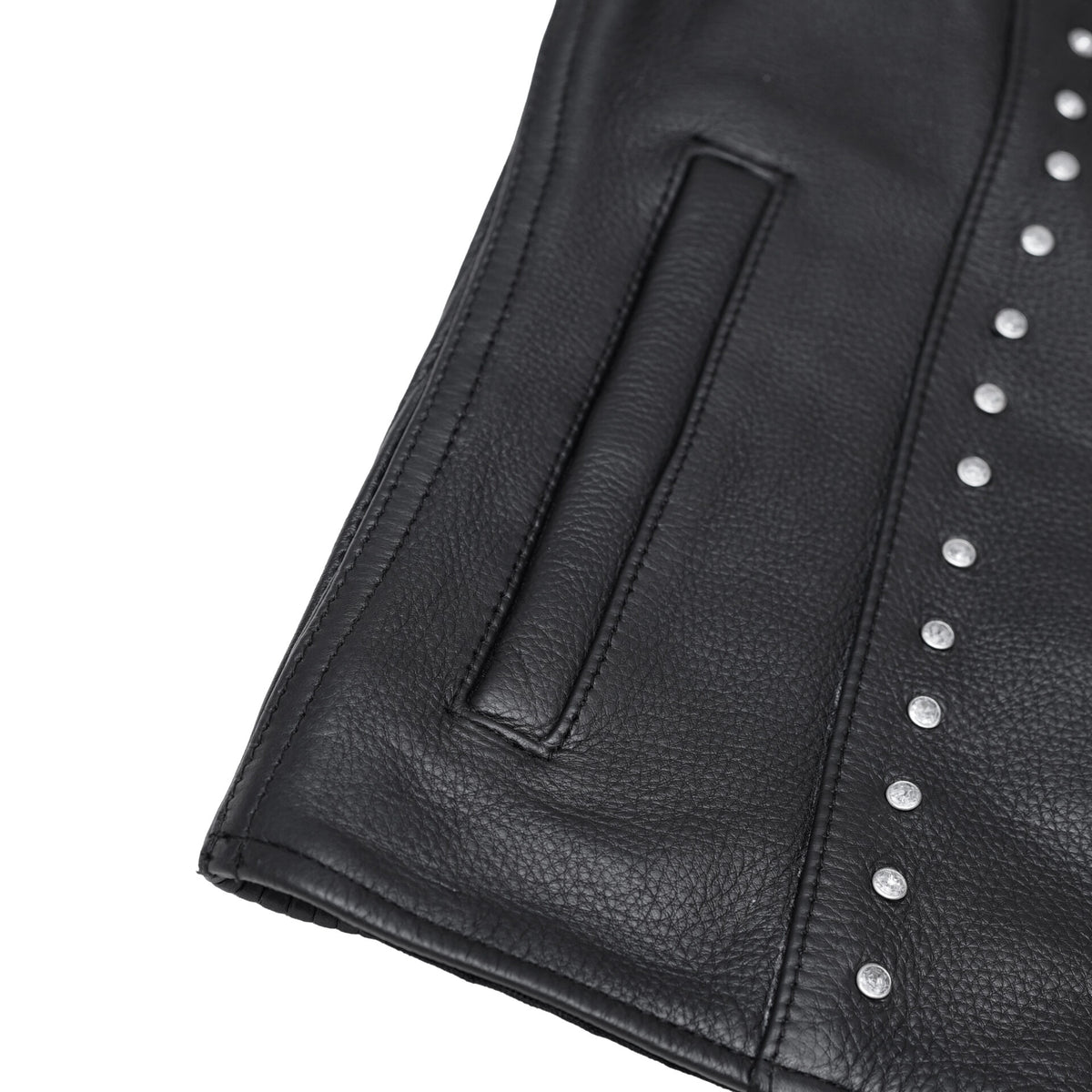 BSM4607 Women’s Studded Leather Motorcycle Vest