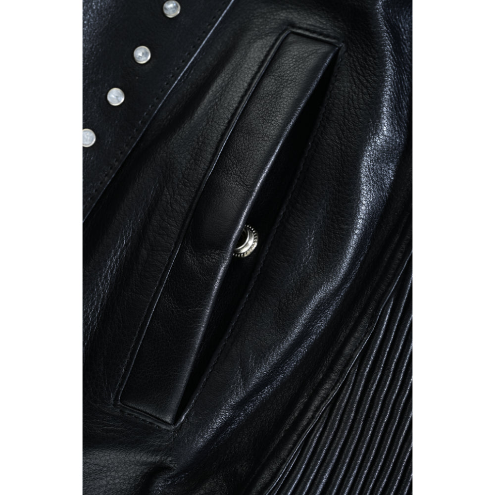 BSM4607 Women’s Studded Leather Motorcycle Vest
