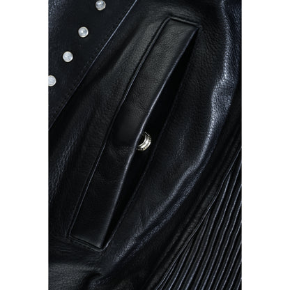 BSM4607 Women’s Studded Leather Motorcycle Vest