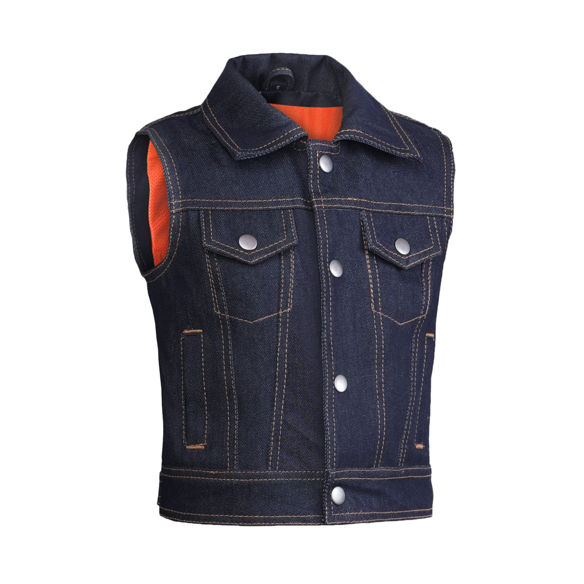 BSM4670 Azure Indigo Kids Denim Vest