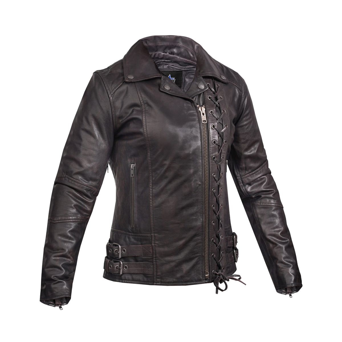 BSM5020 Black Pearl& Women's Fashion Leather Jacket