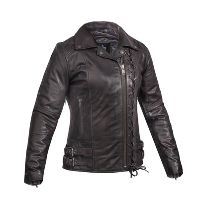 BSM5020 Black Pearl& Women's Fashion Leather Jacket