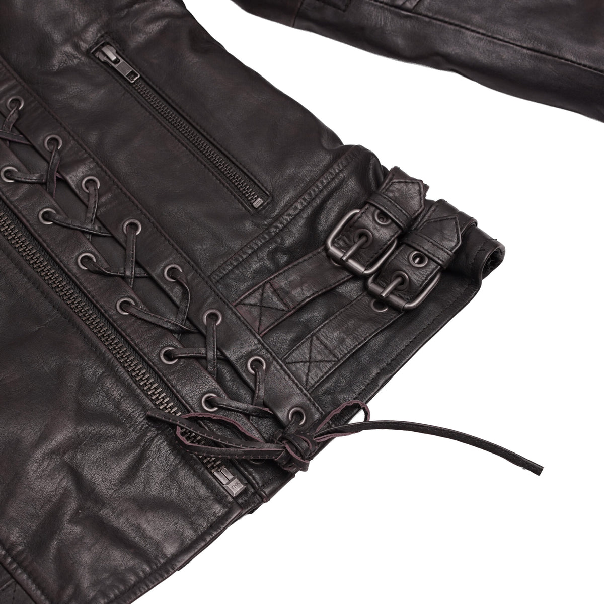 BSM5020 Black Pearl& Women's Fashion Leather Jacket