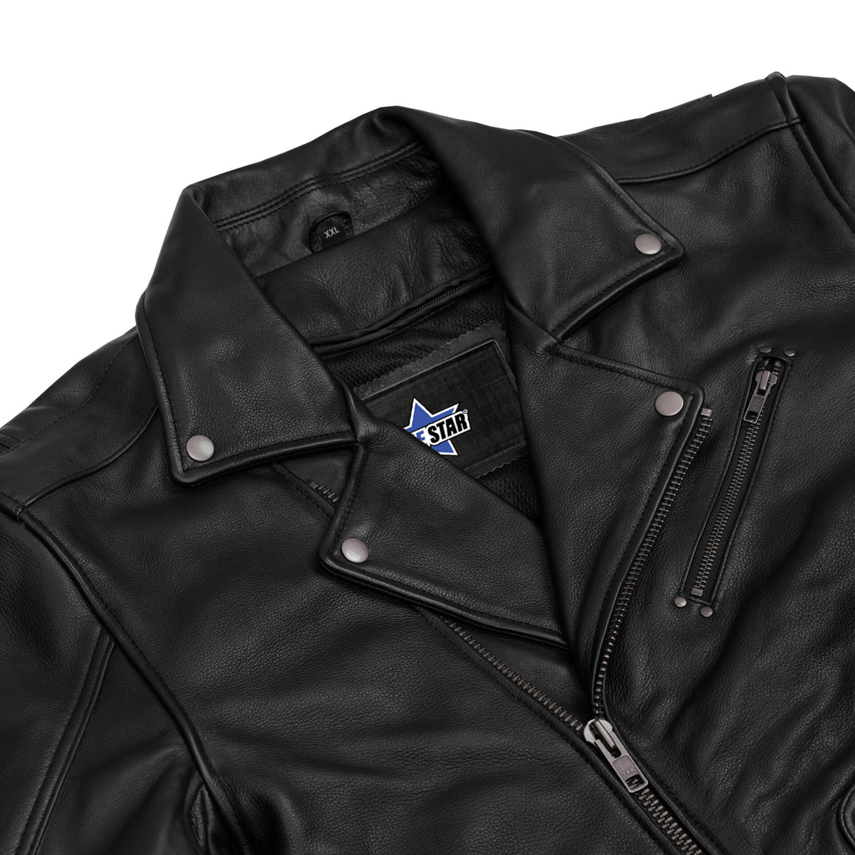 BSM5013 Black Cavalry - Men’s Motorcycle Leather Jacket