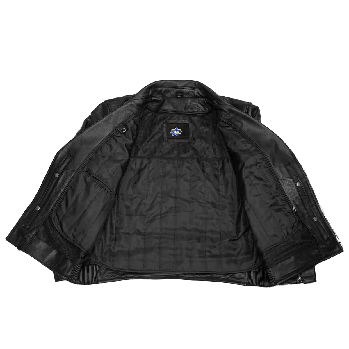 BSM5013 Black Cavalry - Men’s Motorcycle Leather Jacket