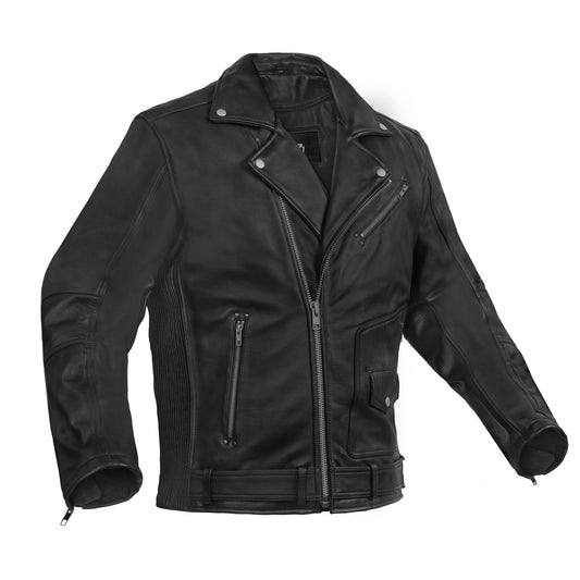 BSM5013 Black Cavalry - Men’s Motorcycle Leather Jacket
