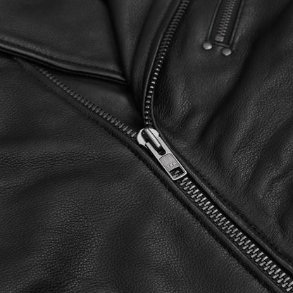BSM5013 Black Cavalry - Men’s Motorcycle Leather Jacket