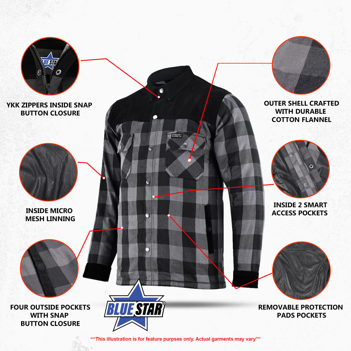 BSM4622 Grindstone Grey Men’s Flannel Shirt
