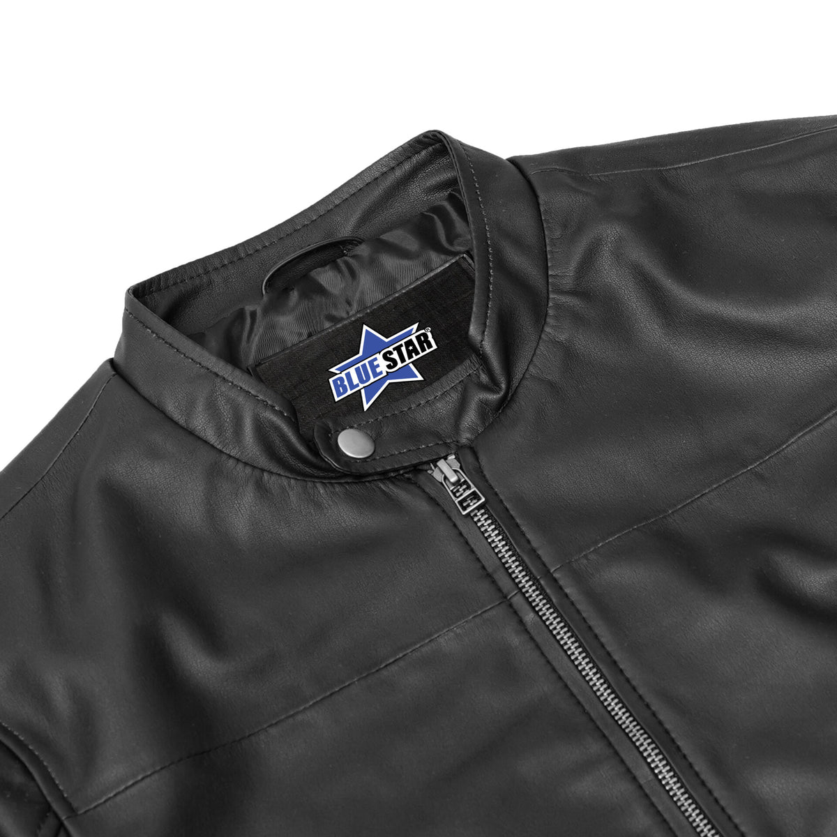 BSM4655 Night Bolt Men’s Faux Leather Motorcycle Jacket