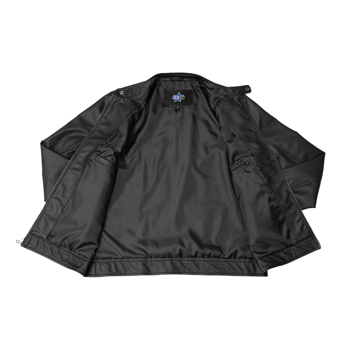 BSM4655 Night Bolt Men’s Faux Leather Motorcycle Jacket