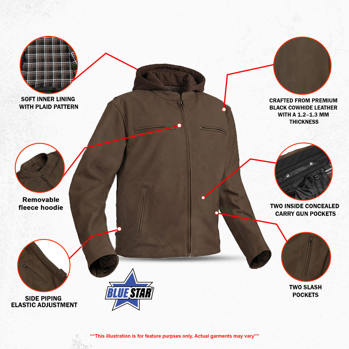 BSM4673 Rancher’s Edge - Men’s Leather Motorcycle Jacket