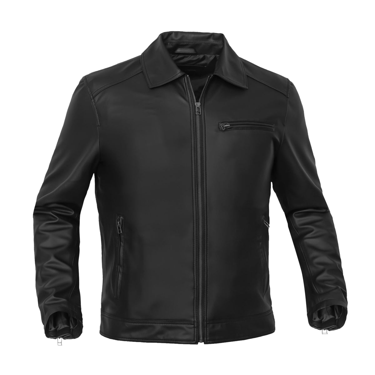 BSM4656 Jet Pace Men’s Faux Leather Motorcycle Jacket