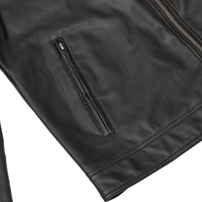 BSM4656 Jet Pace Men’s Faux Leather Motorcycle Jacket
