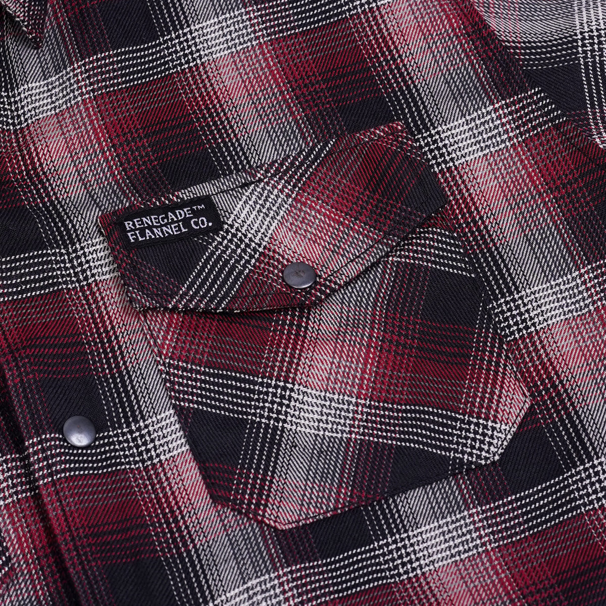 BSM4634 Riveter Men’s Maroon, Black, and White Flannel
