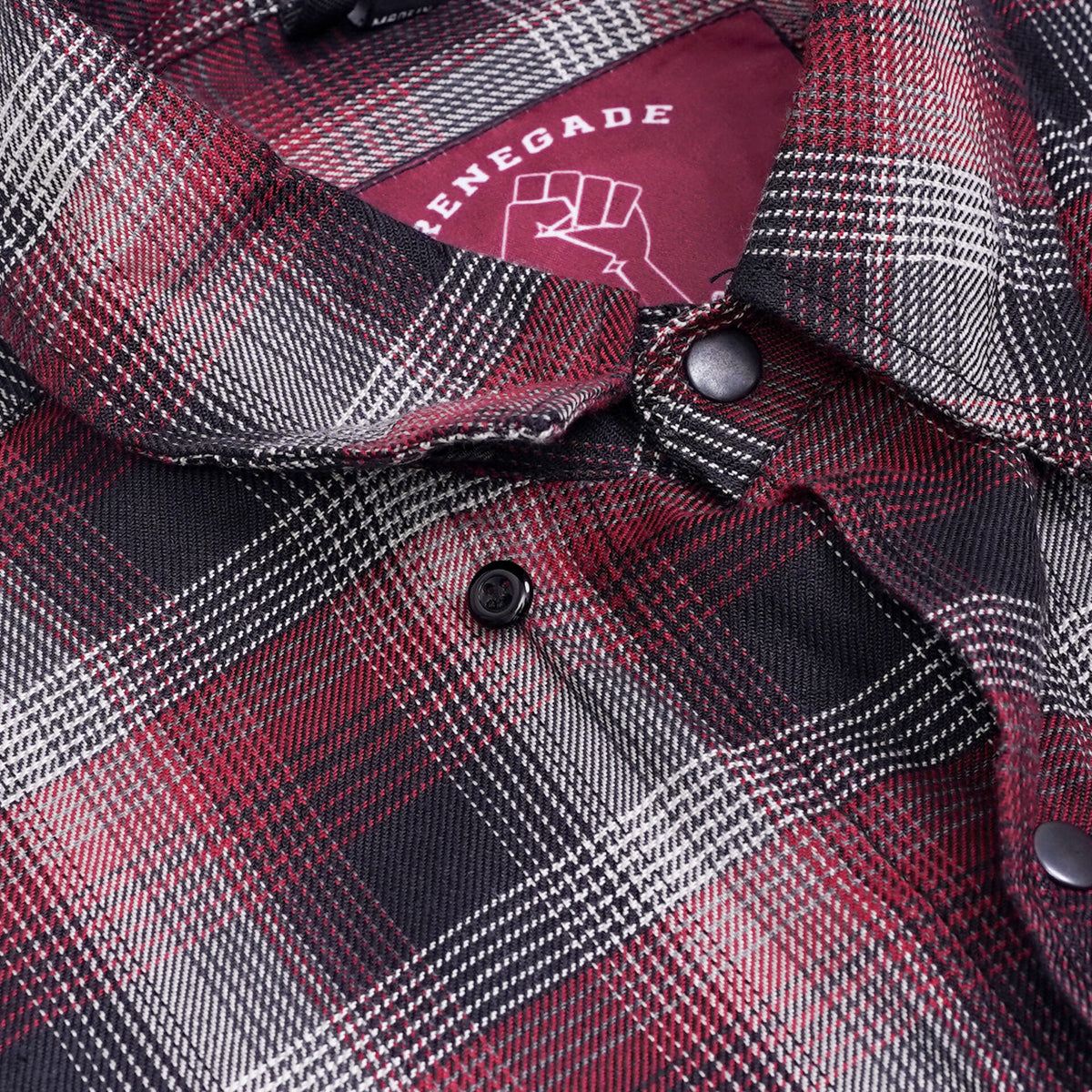 BSM4634 Riveter Men’s Maroon, Black, and White Flannel