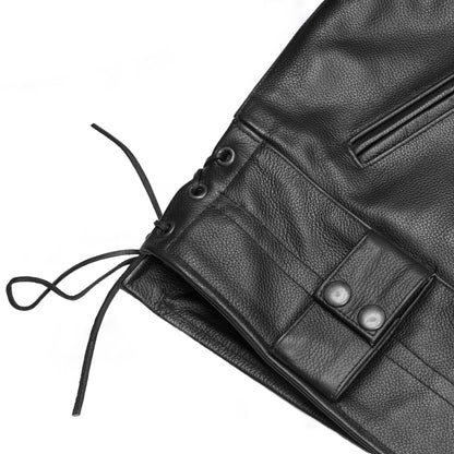 BSM4648 Iron Warrior Men’s Leather Motorcycle Jacket