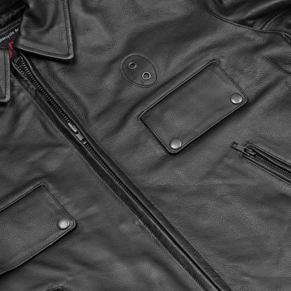 BSM4648 Iron Warrior Men’s Leather Motorcycle Jacket