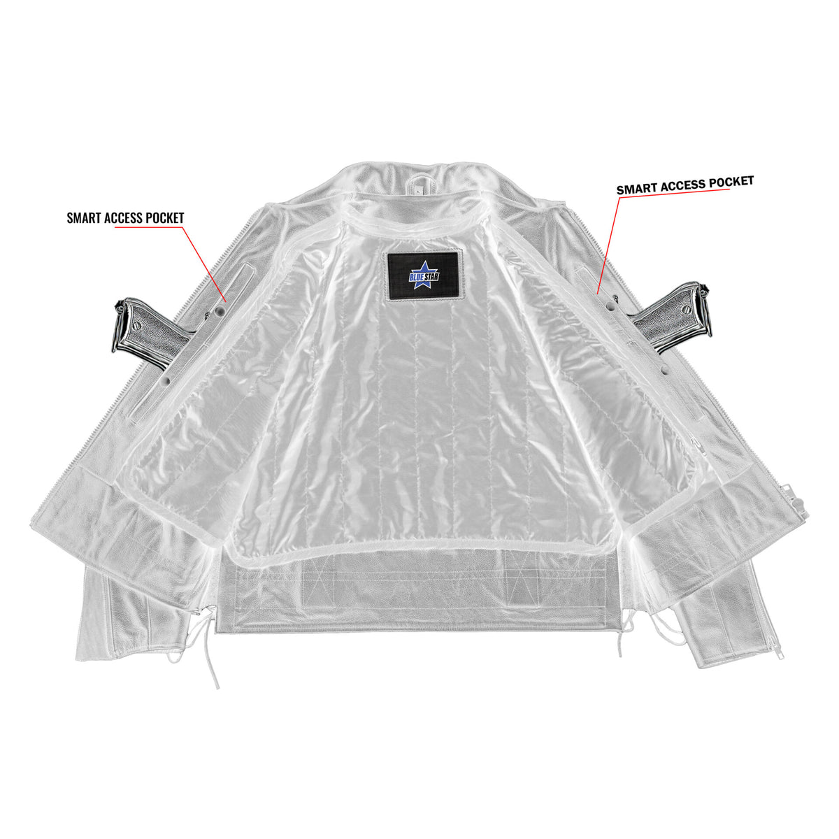 BSM4648 Iron Warrior Men’s Leather Motorcycle Jacket