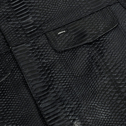 BSM4619 Leather Fang Men's Leather Vest