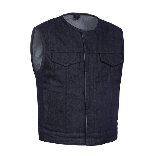 BSM5054 Hardline Men’s Motorcycle Denim Vest