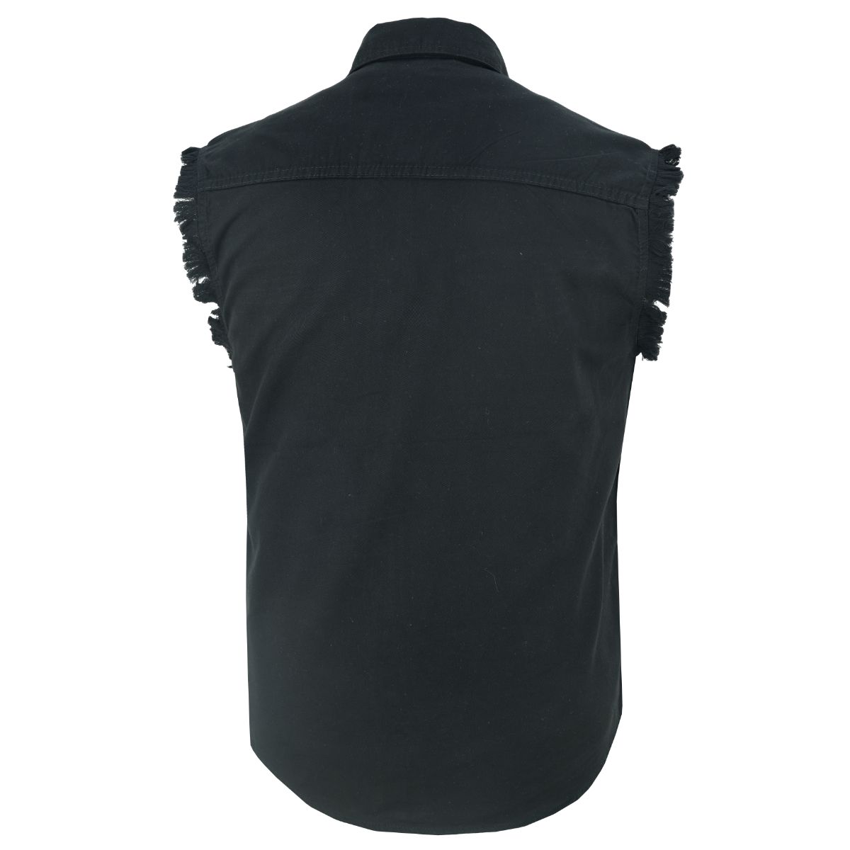 BSM1579 Men’s Black Lightweight Sleeveless Denim Shirt