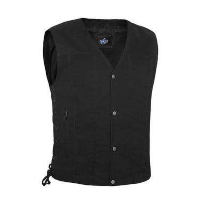 BSM1542 Men's Single Back Panel Concealed Carry Denim Vest
