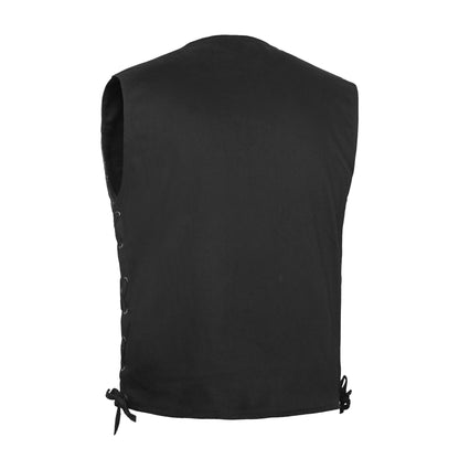 BSM1542 Men's Single Back Panel Concealed Carry Denim Vest