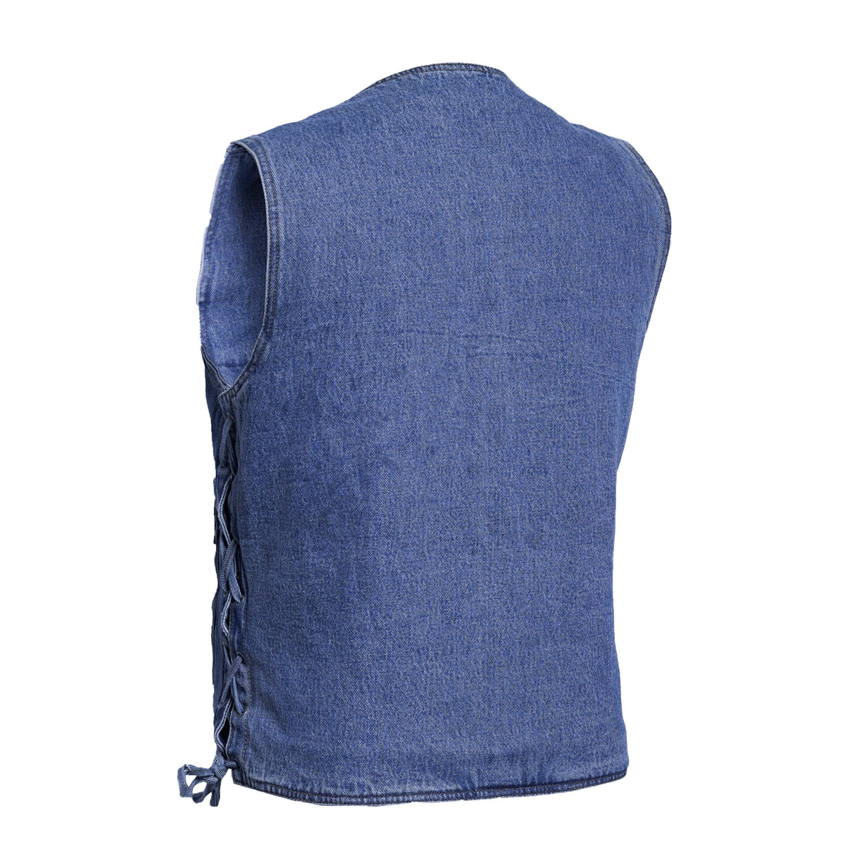 BSM1555 Men's Single Back Panel Concealed Carry Denim Vest